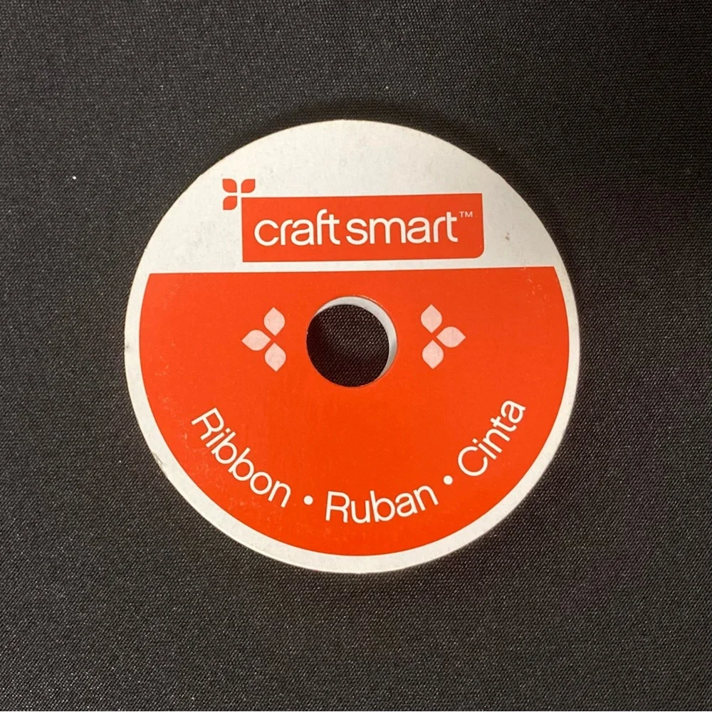 ⭐️ Craft Smart Yellow White Floral Craft Ribbon 3/8” x 108”